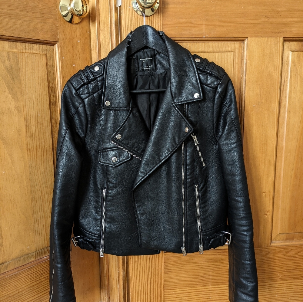 Faux leather biker jacket - Trafaluc (Zara)